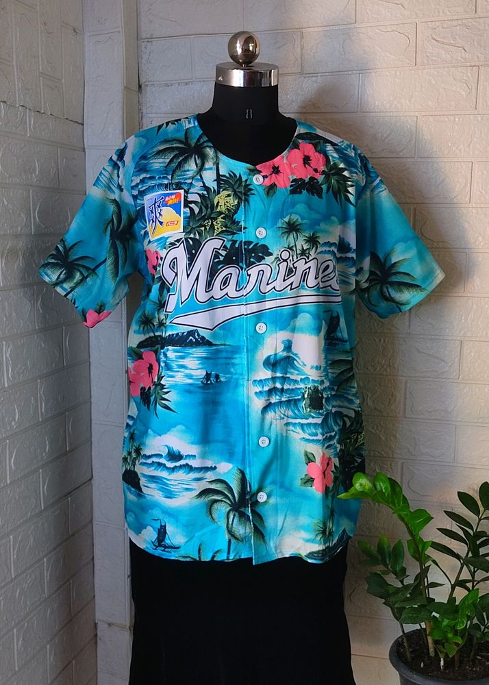 Marrines Chiba Lotte Unisex Beach Shirt 😍