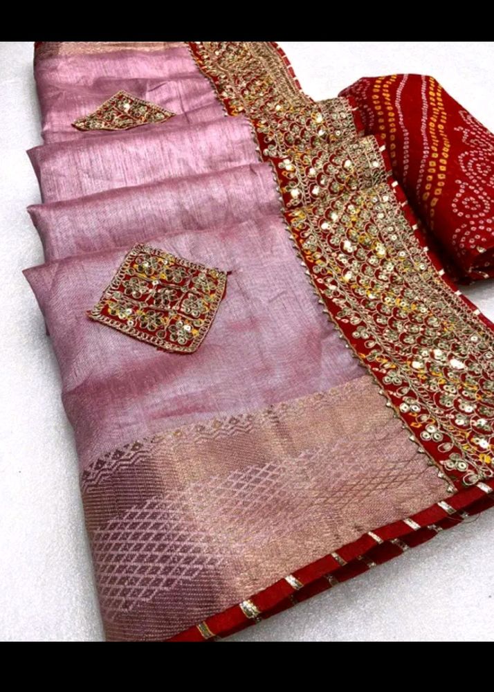 Brand New Cotton Silk Saree With Blouse Piece