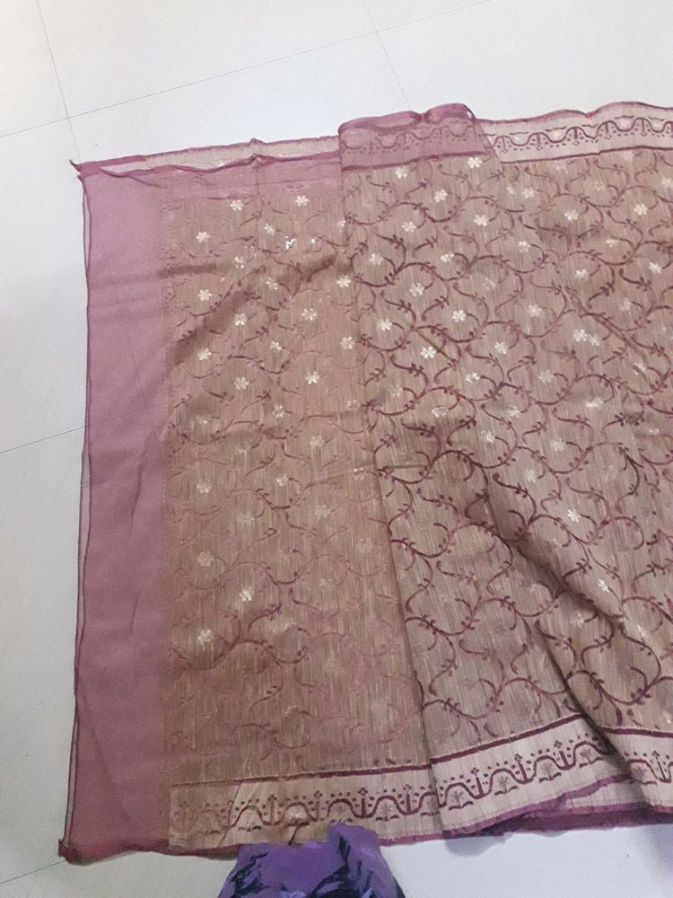 banaras jute saree without blouse