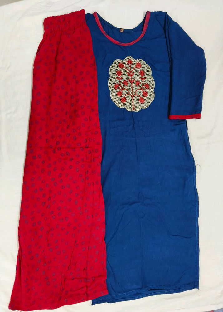 Red♥️And Blue💙 Kurta Set