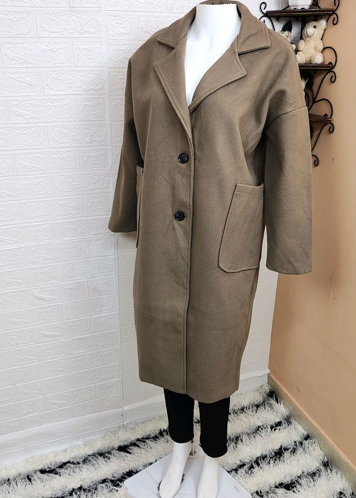 Long stylish Woolen Western Korean Overcoat