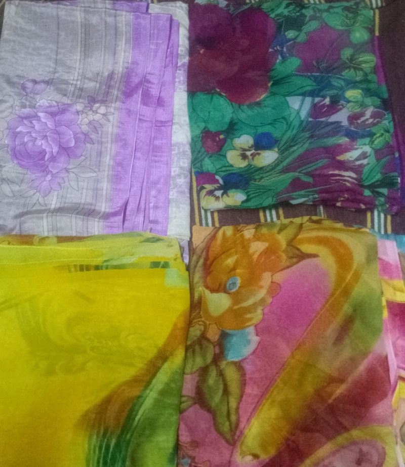 Combo 8 Multi Colour SAREE'S