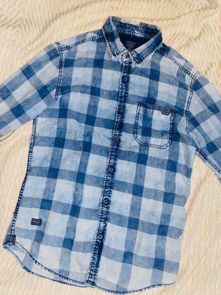 Mufti Blue Check Shirt