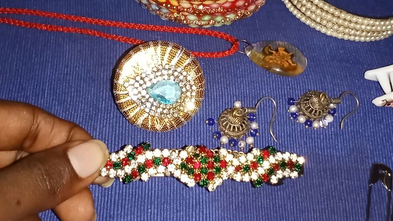 Red Colour And White Colou Bangles