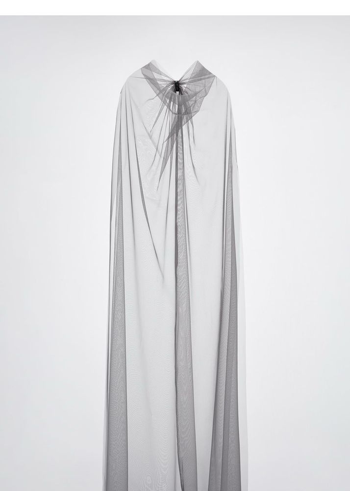 Zara Gathered Tulle Cape