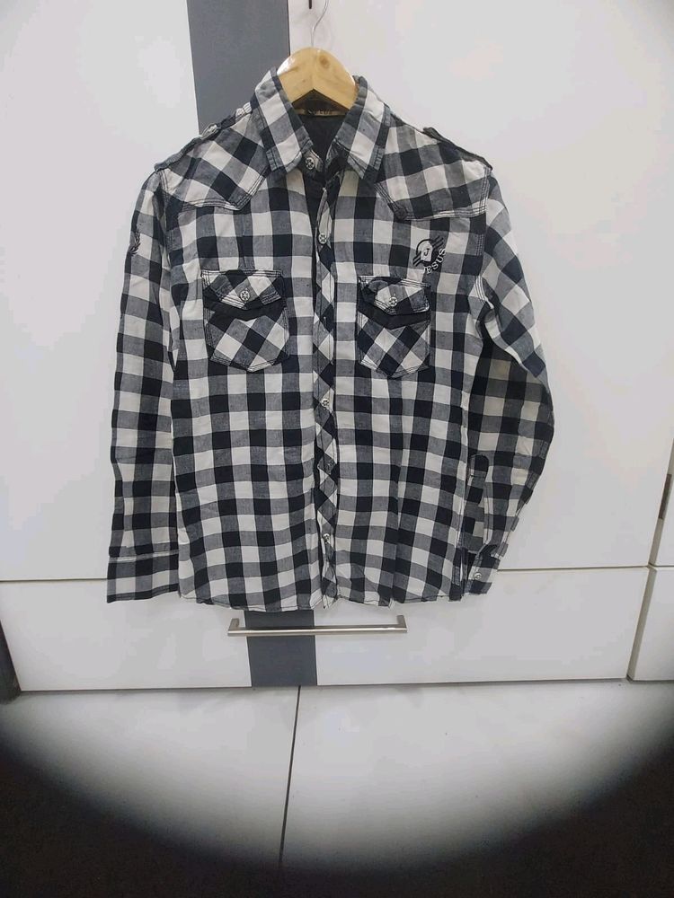 Black Check Shirt