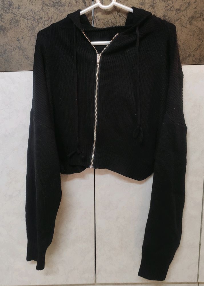 KNITTED Zipper Hoodie( Oversized)