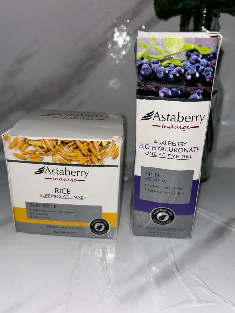 New Astaberry Rice Sleeping Mask And Eye Cream