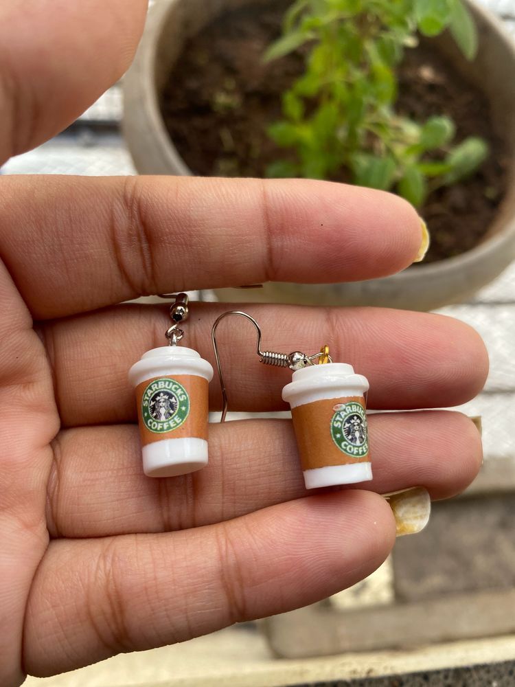 Miniature Starbucks earings