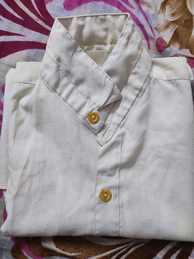 Cream White Off Color Shirt