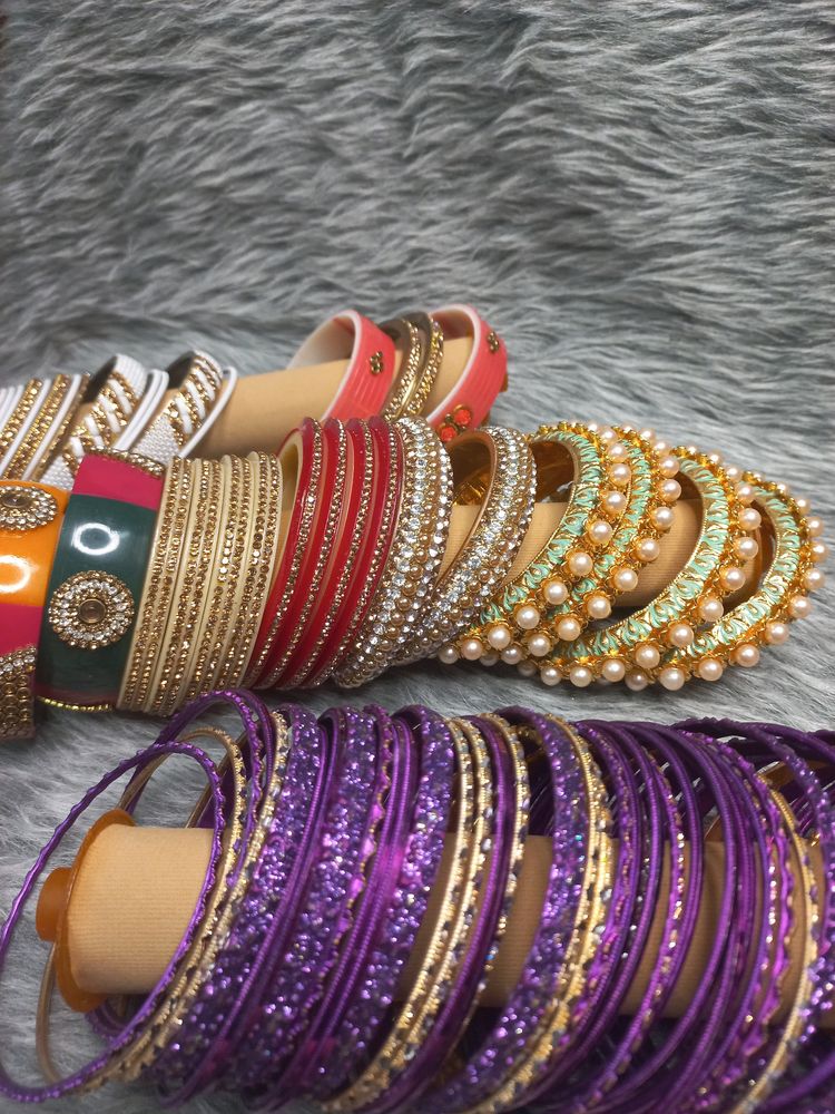 Multicolour Bangles 5 Sets