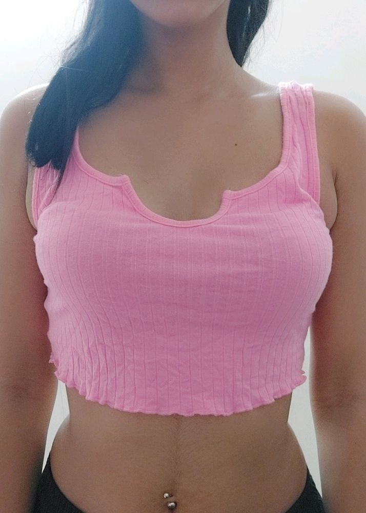 Pink Crop Top