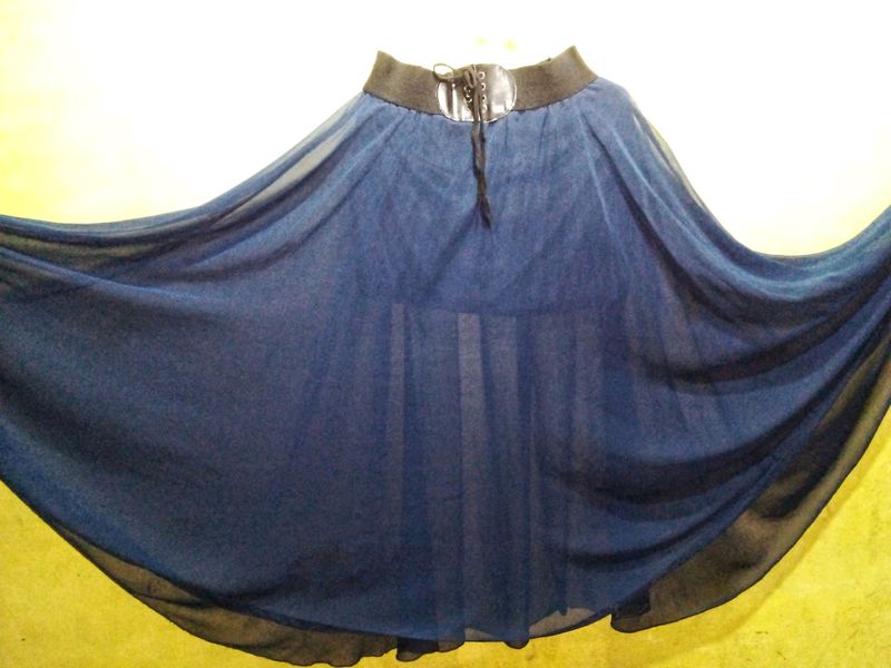 Navy Blue Long Skirt