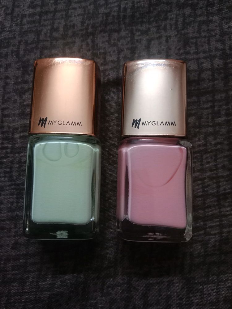 My Glamm Pastel Color Nail Polish (Pink & Green)