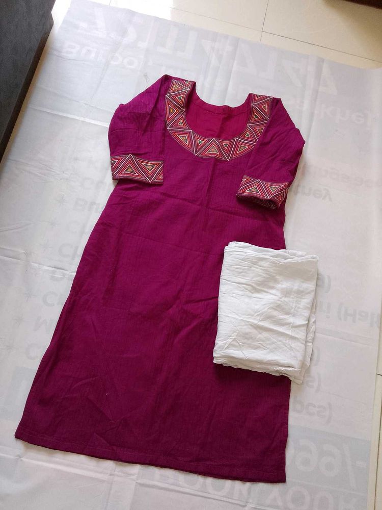 Kurti Plazo Set (4 Inch Margin)