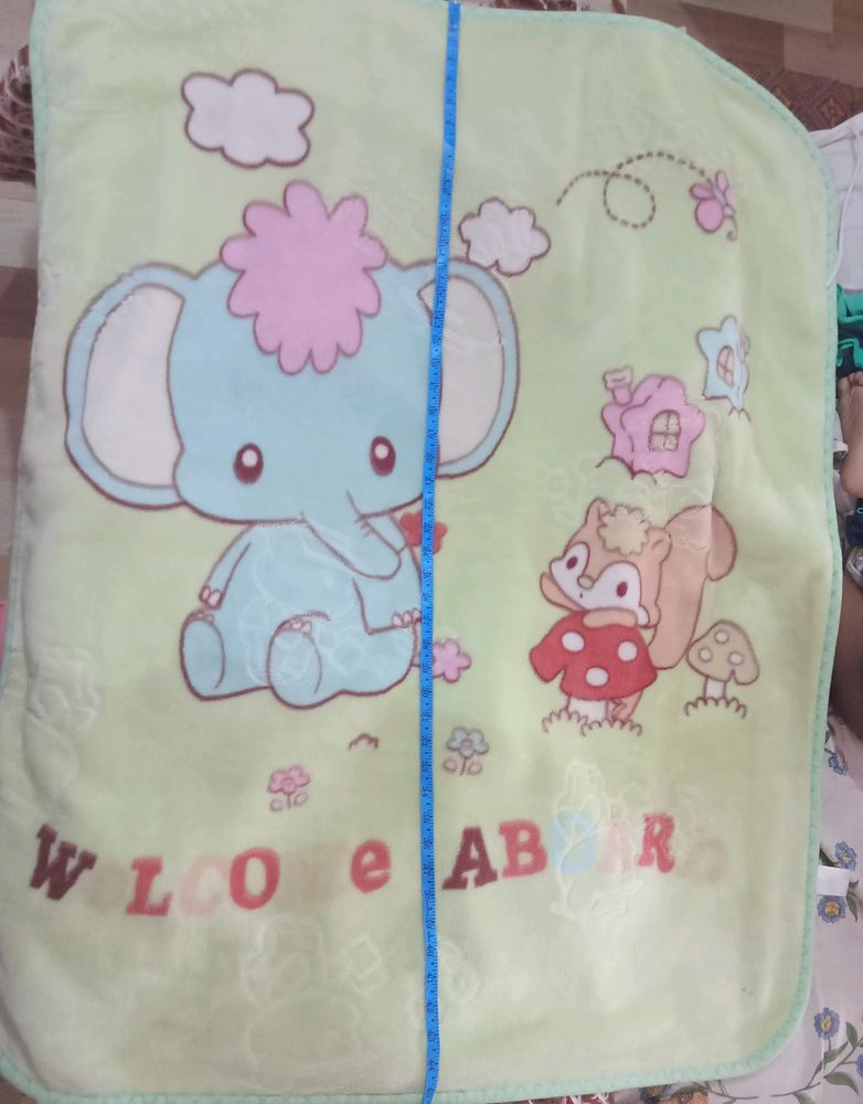 Baby Blanket (Elephant Print)Soft Koria Blanke