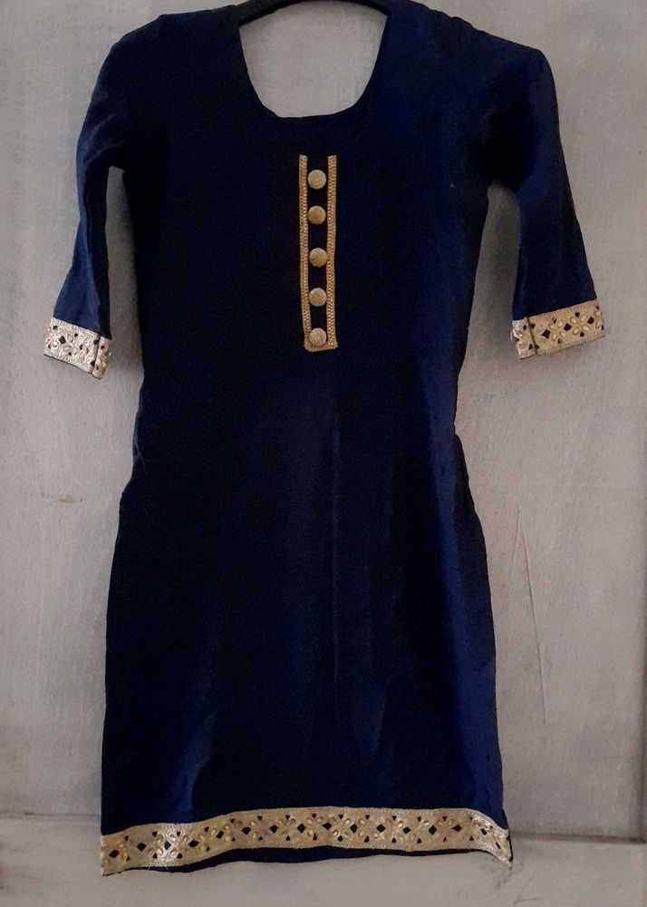 Short Kurti With Golden Border