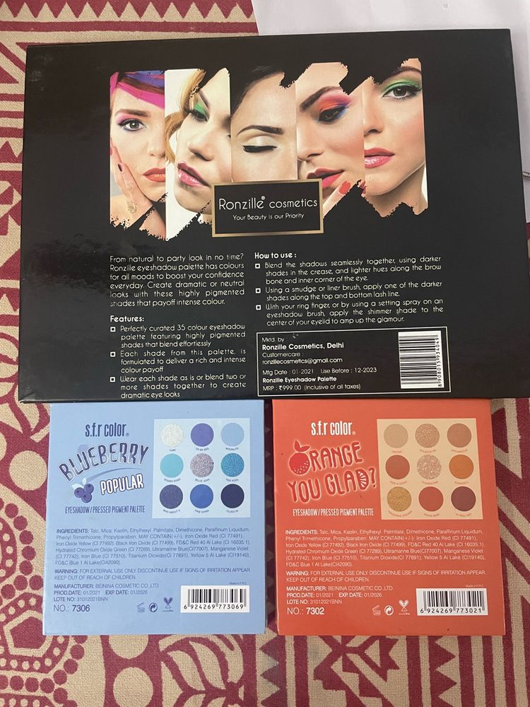 Eyeshadow Pallete Combo Of 3