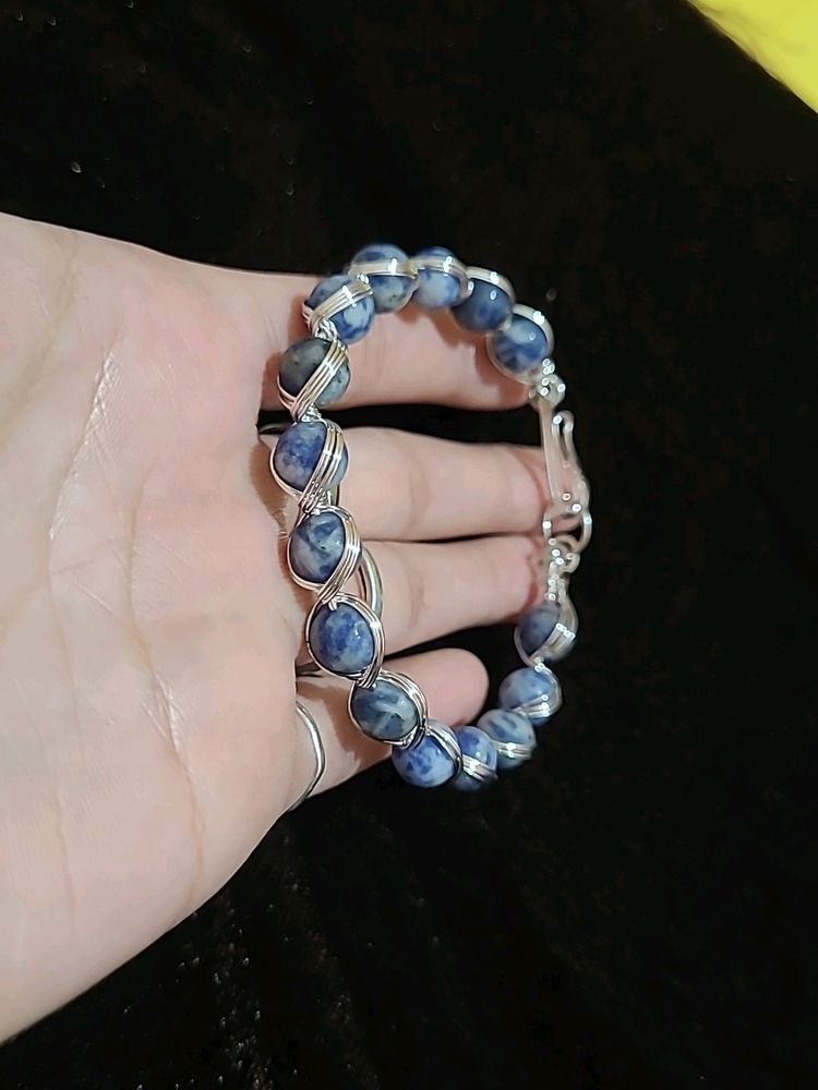 Sodalite Wire Wrapped Bracelet New