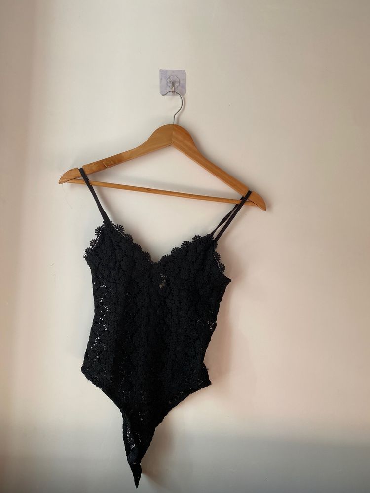 Black H&M Lacy Bodysuit 🤍