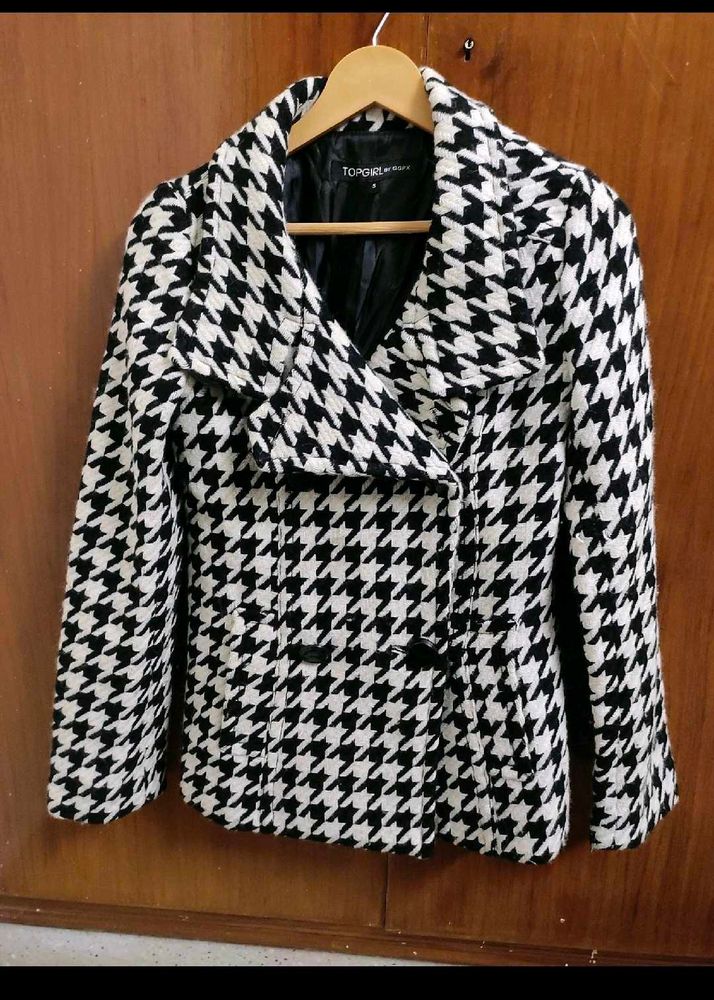 Black & White Winter Jacket Blazer