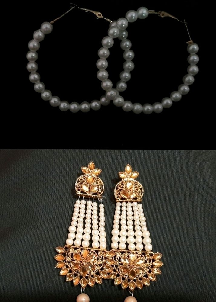 Combo Offer- Pearls Hoops & Royal Gold Pearl