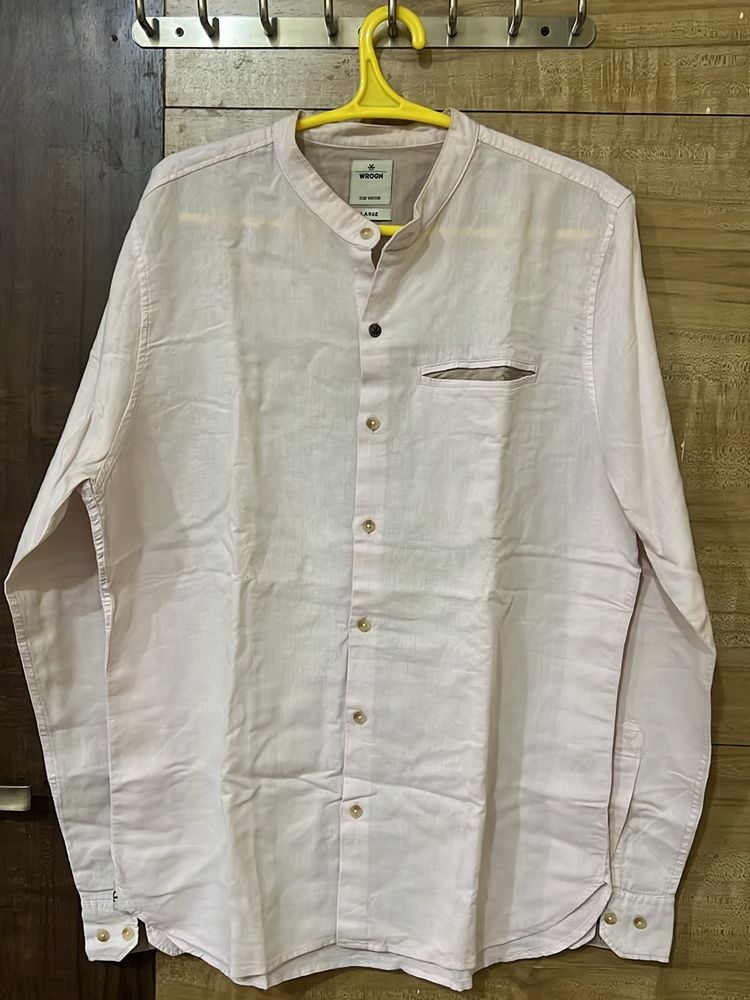 Light Pink Linen Shirt