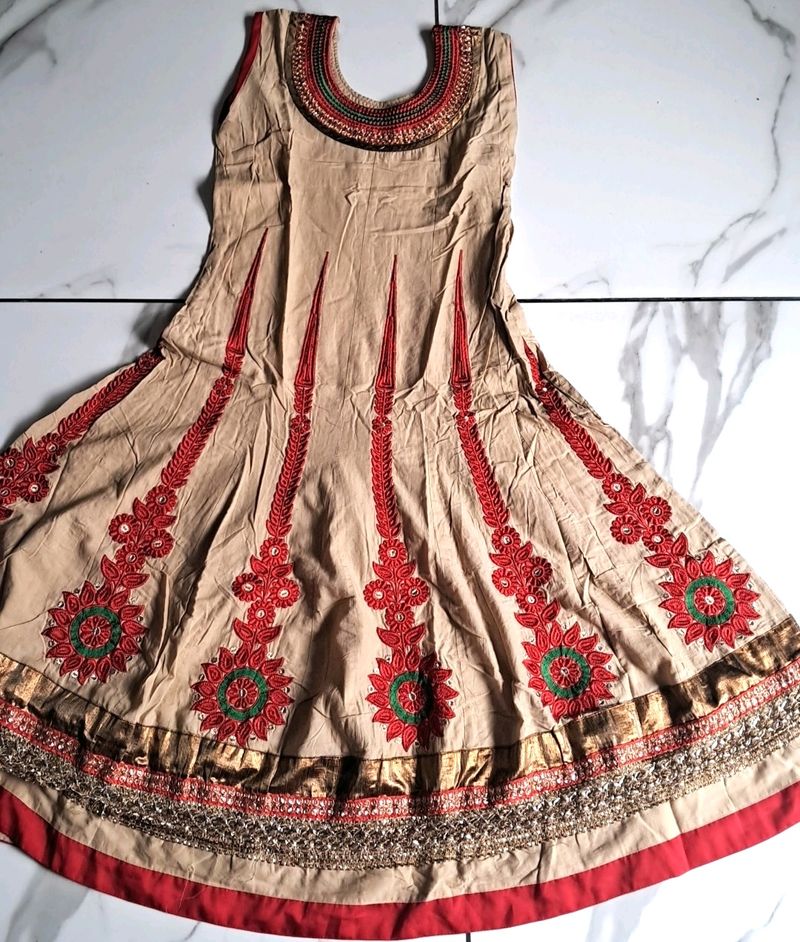 cut sleeves Anarkali Gown with dupatta