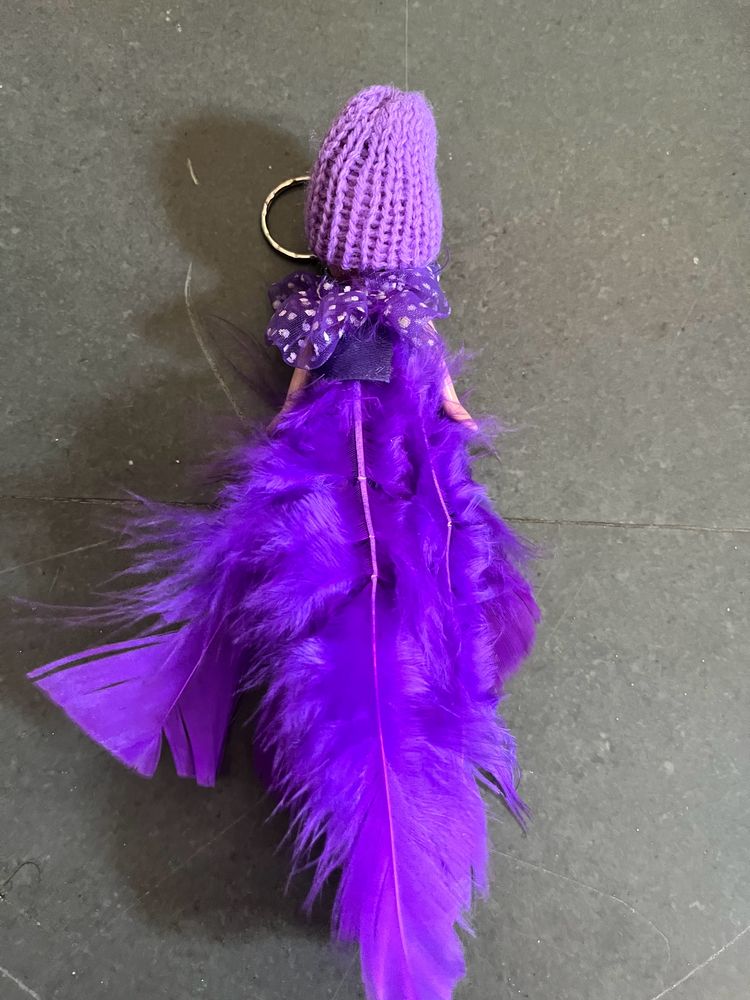 New Purple Doll Keychain. Tag Is Missing But Its