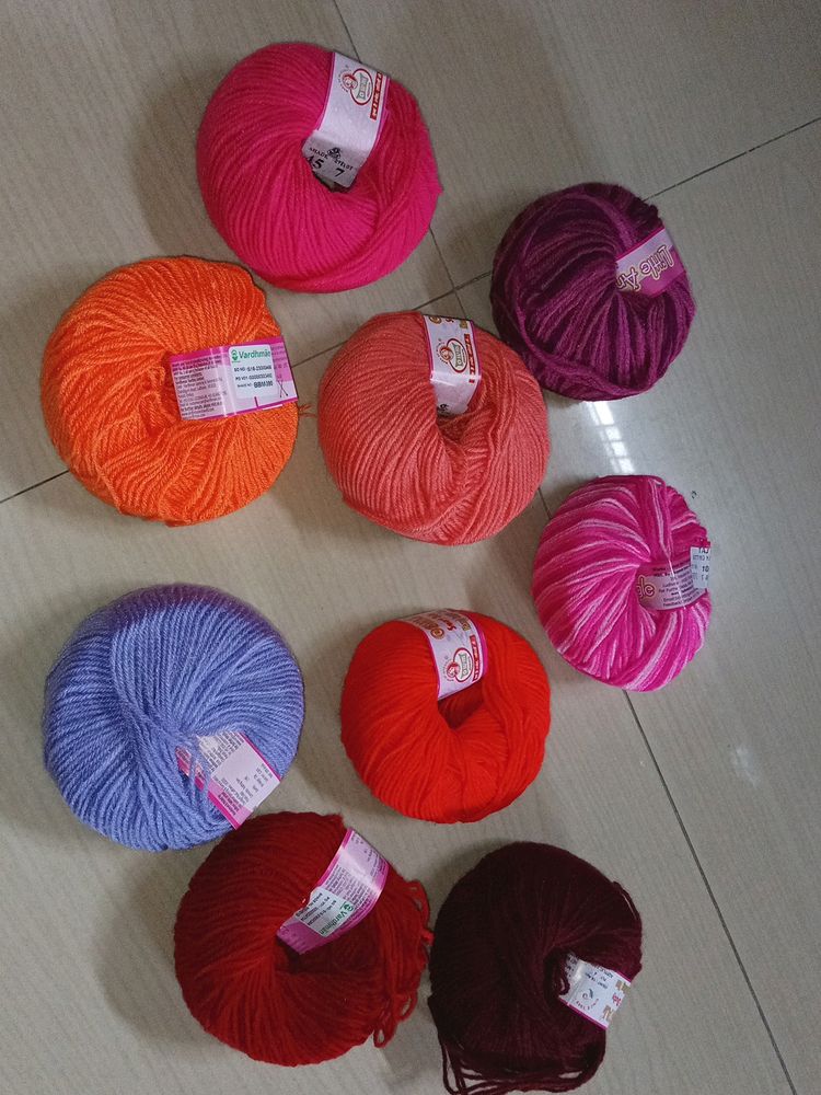 Set Of 9 Wool