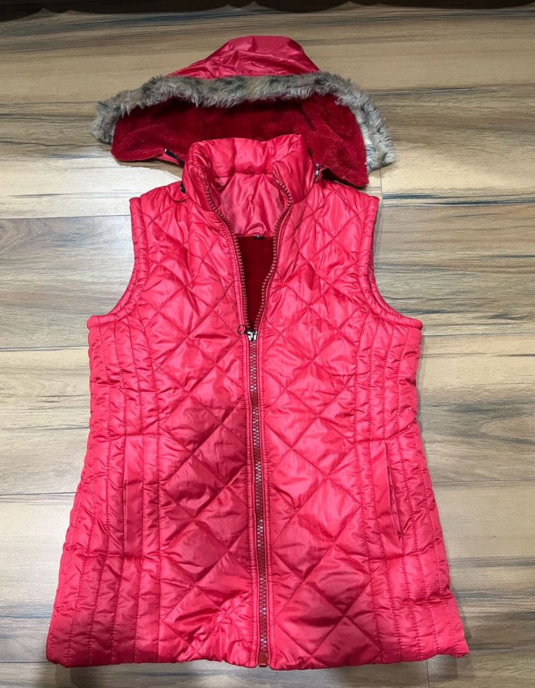 Brand new womens red sleeveless jacket