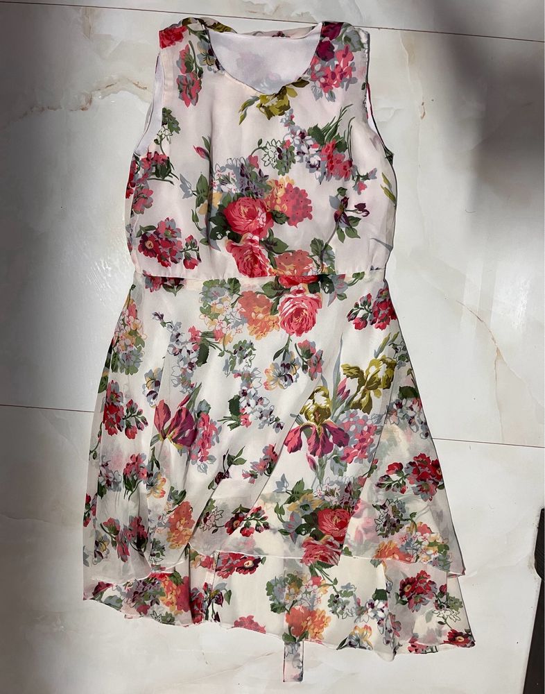 Off White Floral Beautiful Dress