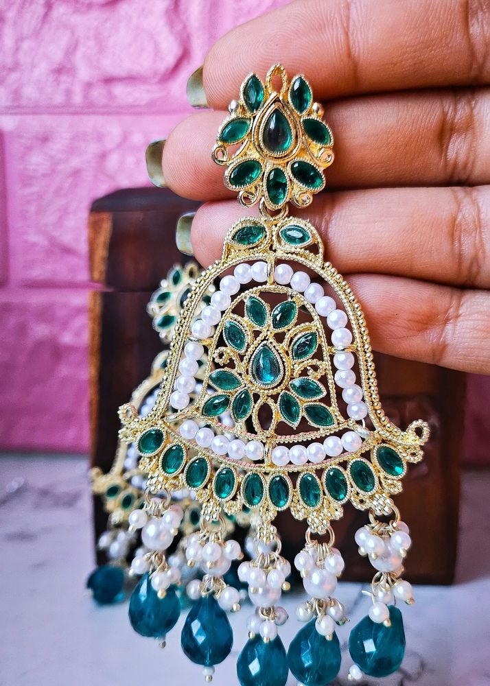 Meera Bandai Jhumki [Teal]