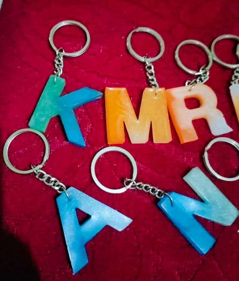 Lmited Discount Resin Keychain Alphabet