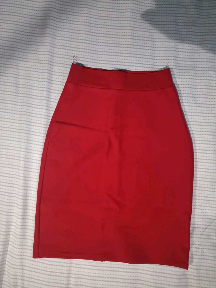 Trendy Red Skirt