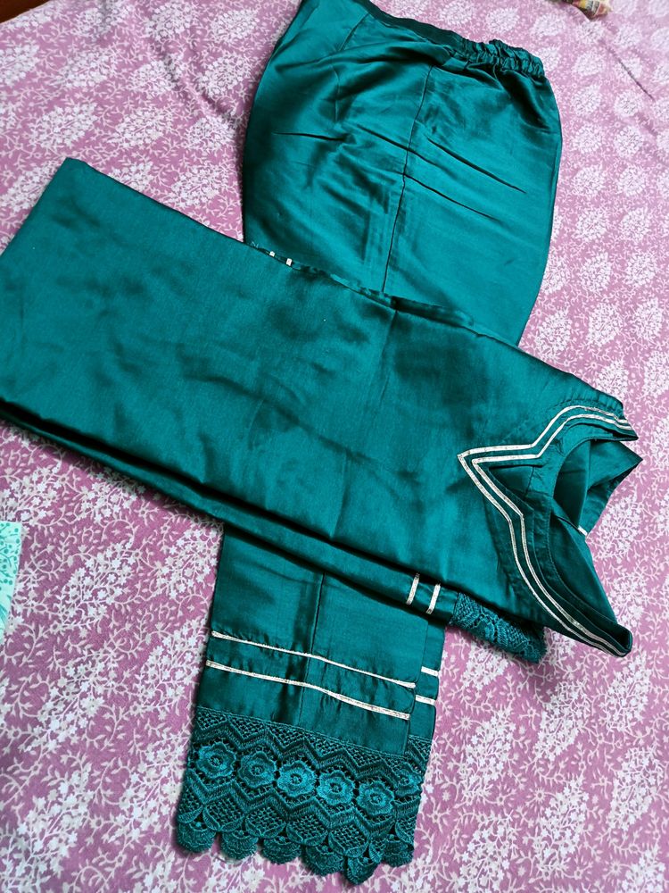 Sea Green Pakistani Kurta Set