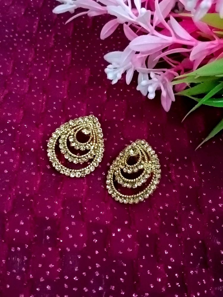 Golden Party Wear Earrings