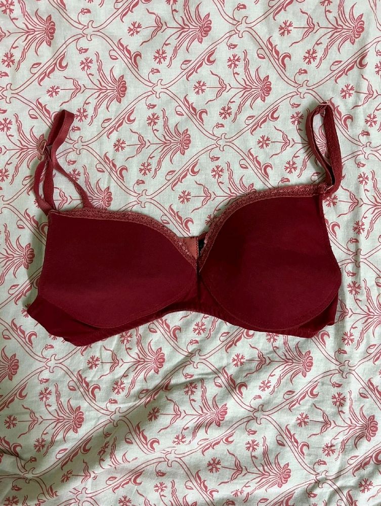 Lovable Red Padded Bra 34B