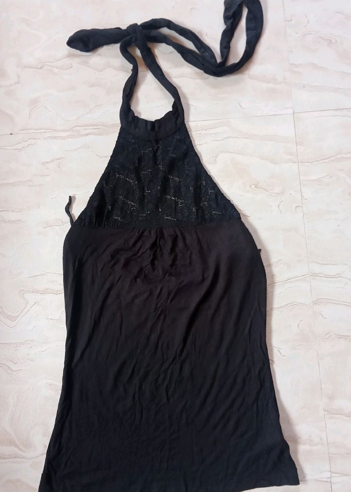 Sleeveless Women Black Top