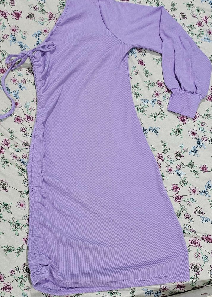 Lavender One shoulder Bodycon Dress 💜
