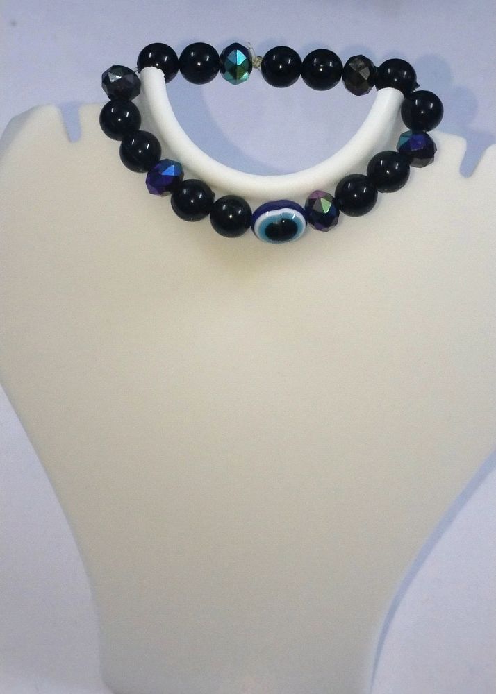 Braclate Black Blue sticheable Acrylic bridal