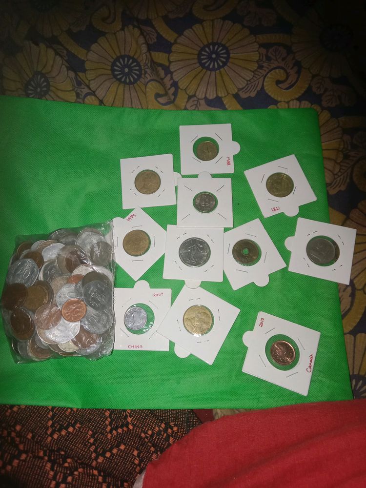 Indian Coin World Mixed Coinl Lot 100 Coi