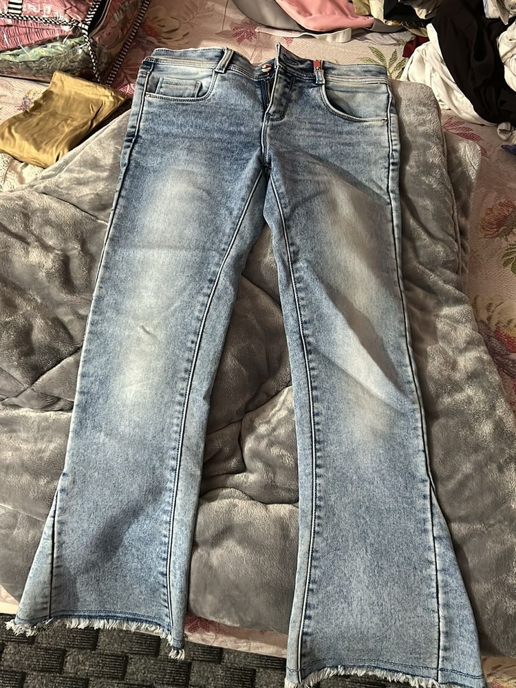 Blue Bootcut Jeans