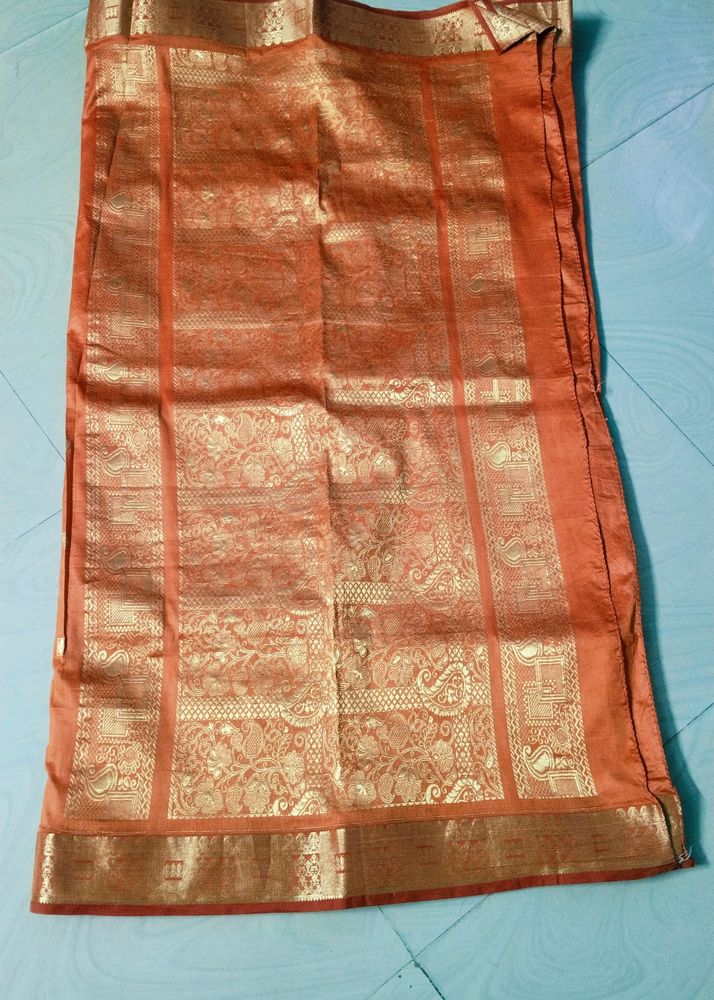 Orange Colour Pure Kanchi Pattu Saree