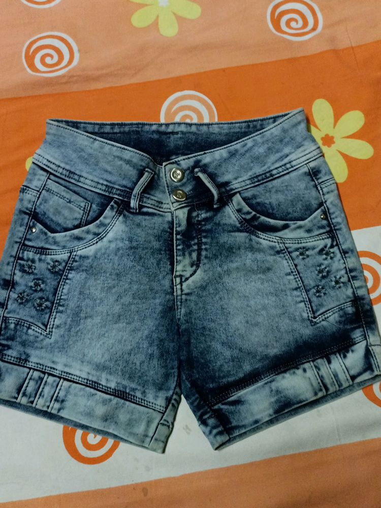 Denim shorts