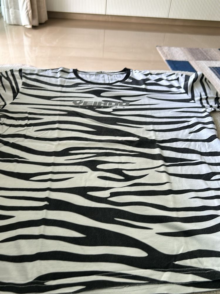 Zebra Print T Shirt For men