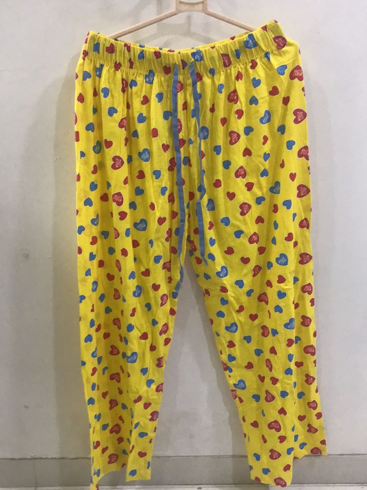 Self Love Yellow Long Pyjama Pant For Women