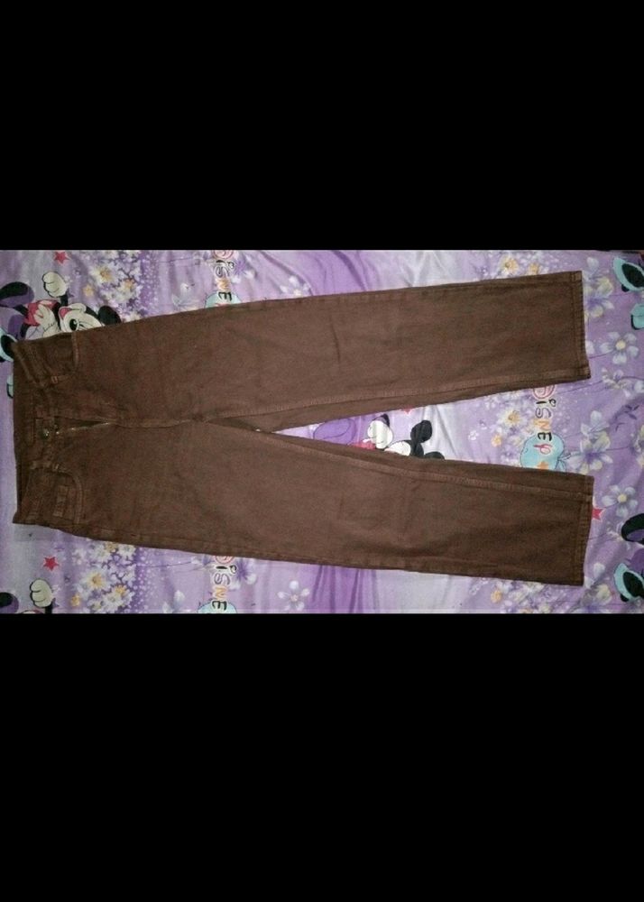 Brown Wide Leg Jeans