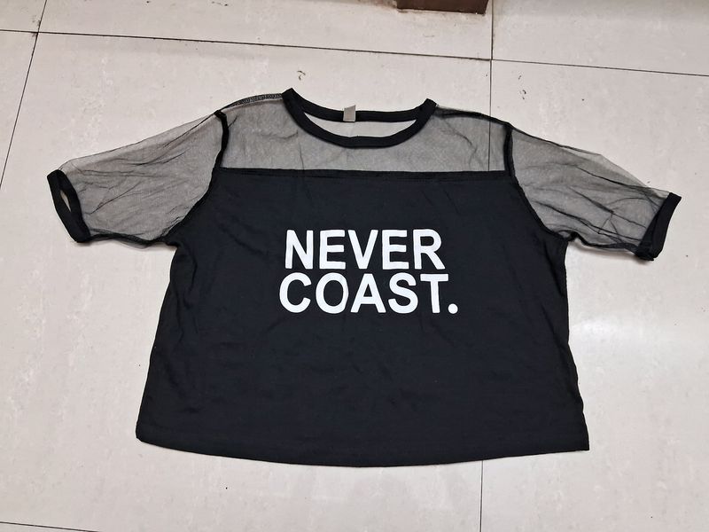 Fancy 'NEVER COAST' Casual Top