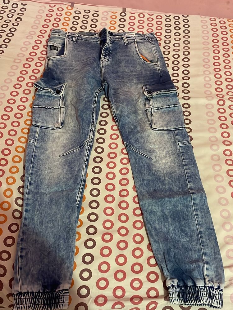 Denim cargo Jeans